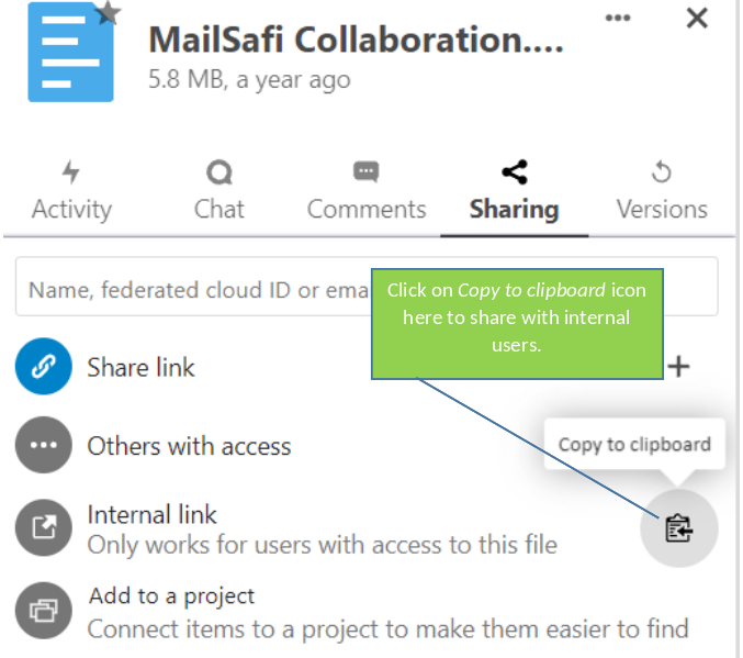 Best4mailing copy file to share with internal users