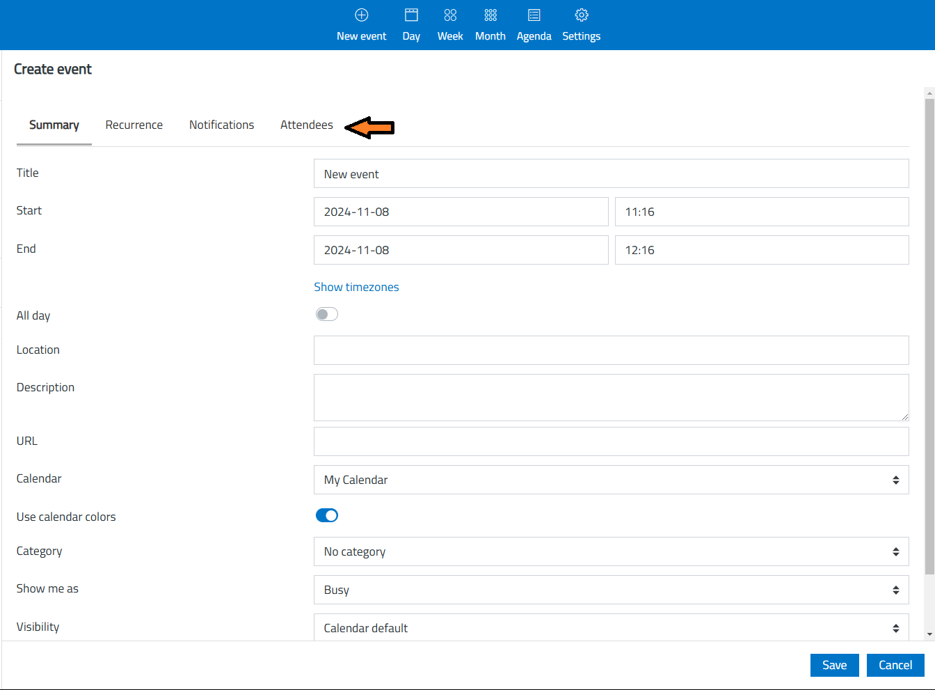 Best4mailing choose calendar to synchronize
