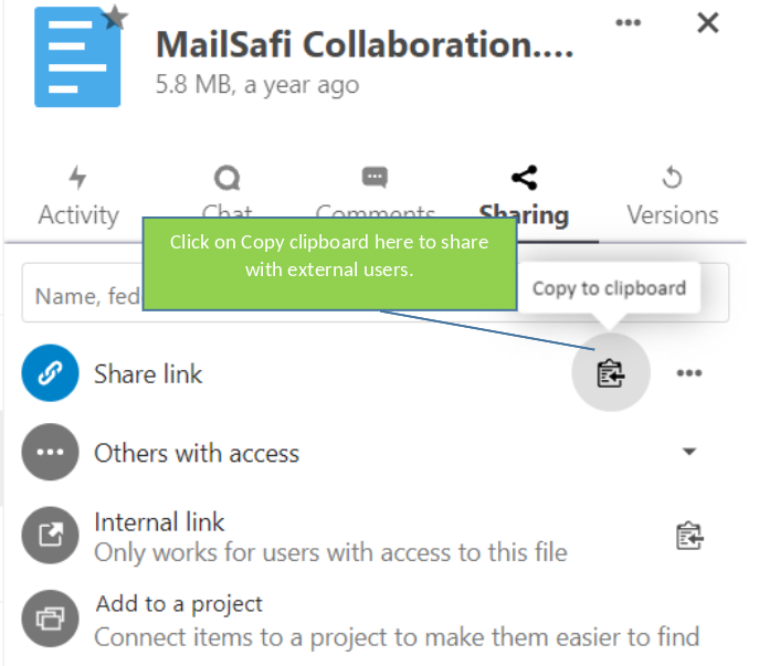 Best4mailing copy file to share with external users
