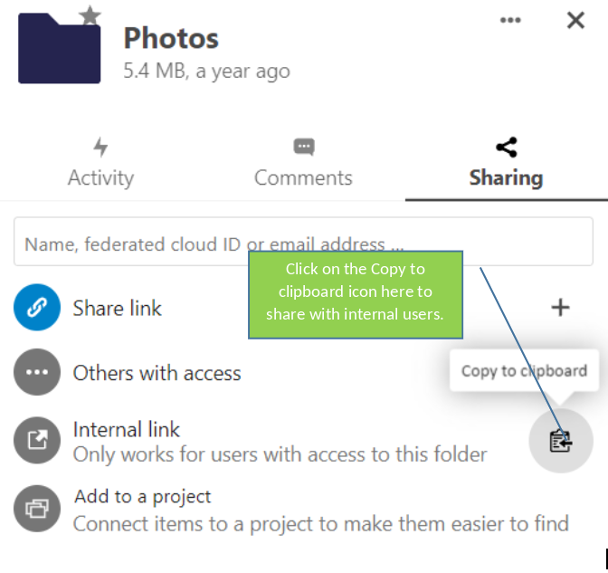 Best4mailing copy link to share folder with internal users