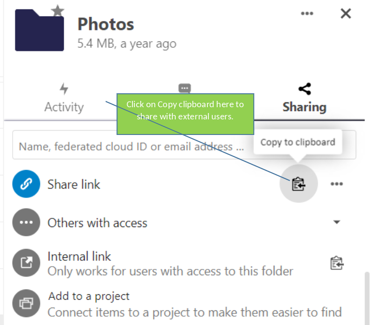 Best4mailing copy link to share folder with external users