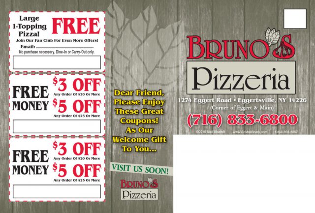 Bruno's Pizzeria New Mover Mailer