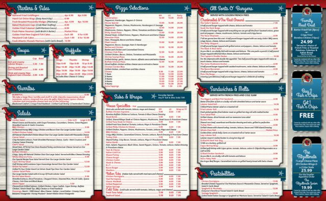 Schermerhorn's Seafood Menu - Inside