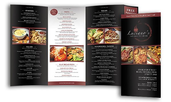 menu mailer example