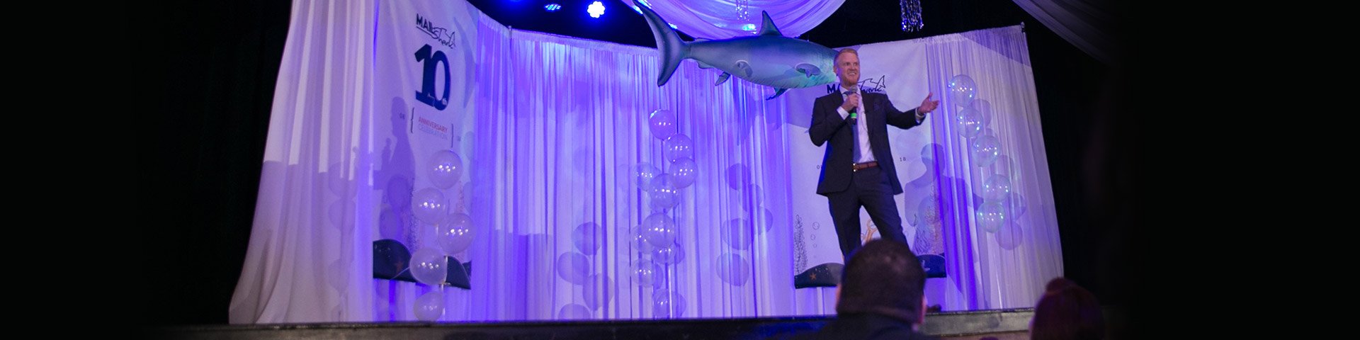 Best4mailing President Brian Johnson speaks at Anniverysary Party