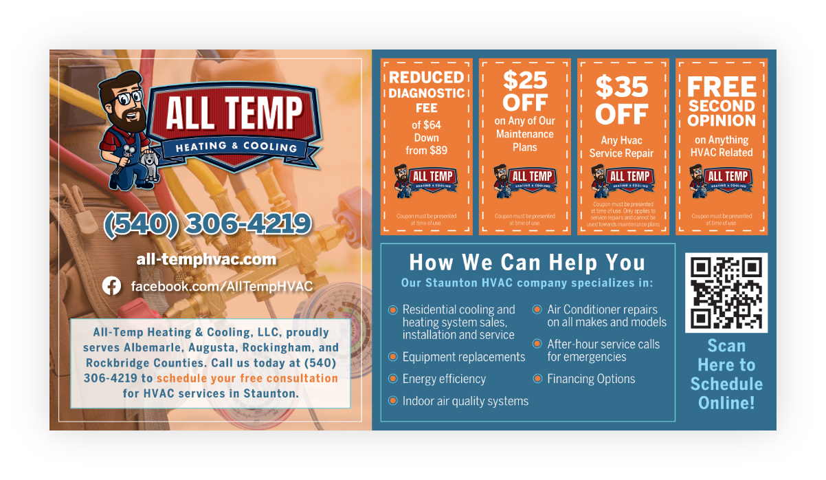 HVAC Direct Mail Scratch-off Postcard
