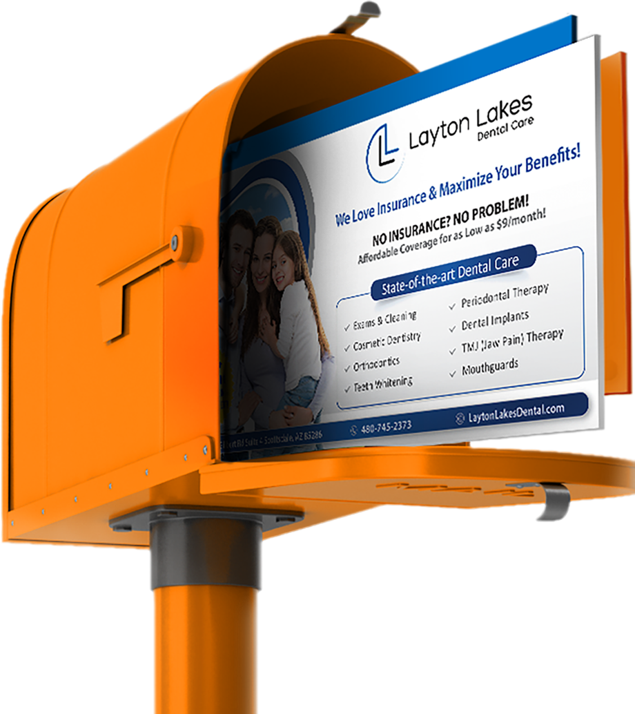 Mailbox full of dental mailers