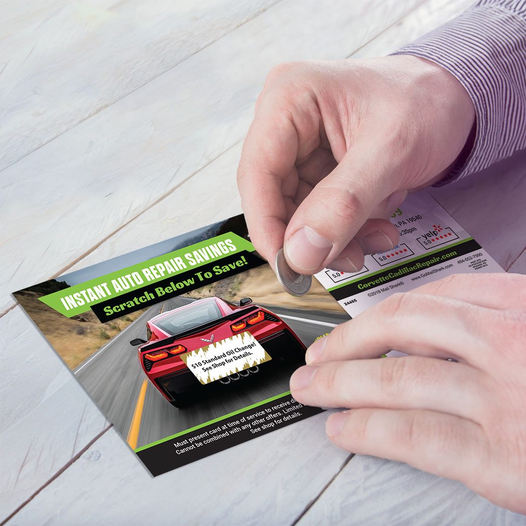 Specialty Automotive Scratch-Off Postcard Mailer