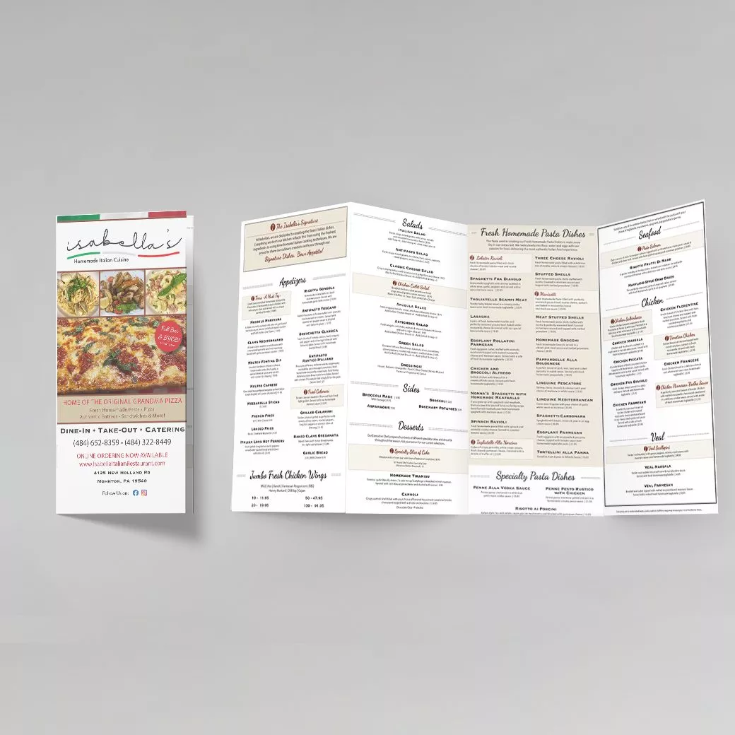 XL Pizza Restaurant Menu