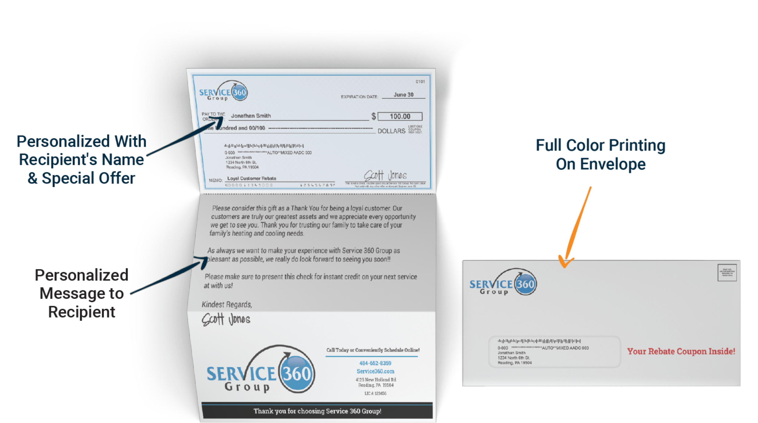 Retention Mailers - Rebate Checks