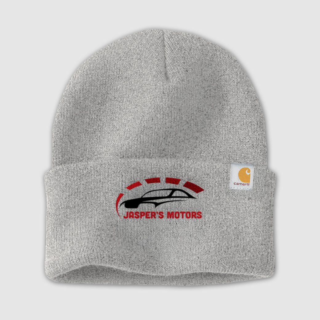 Embroidered beanie example