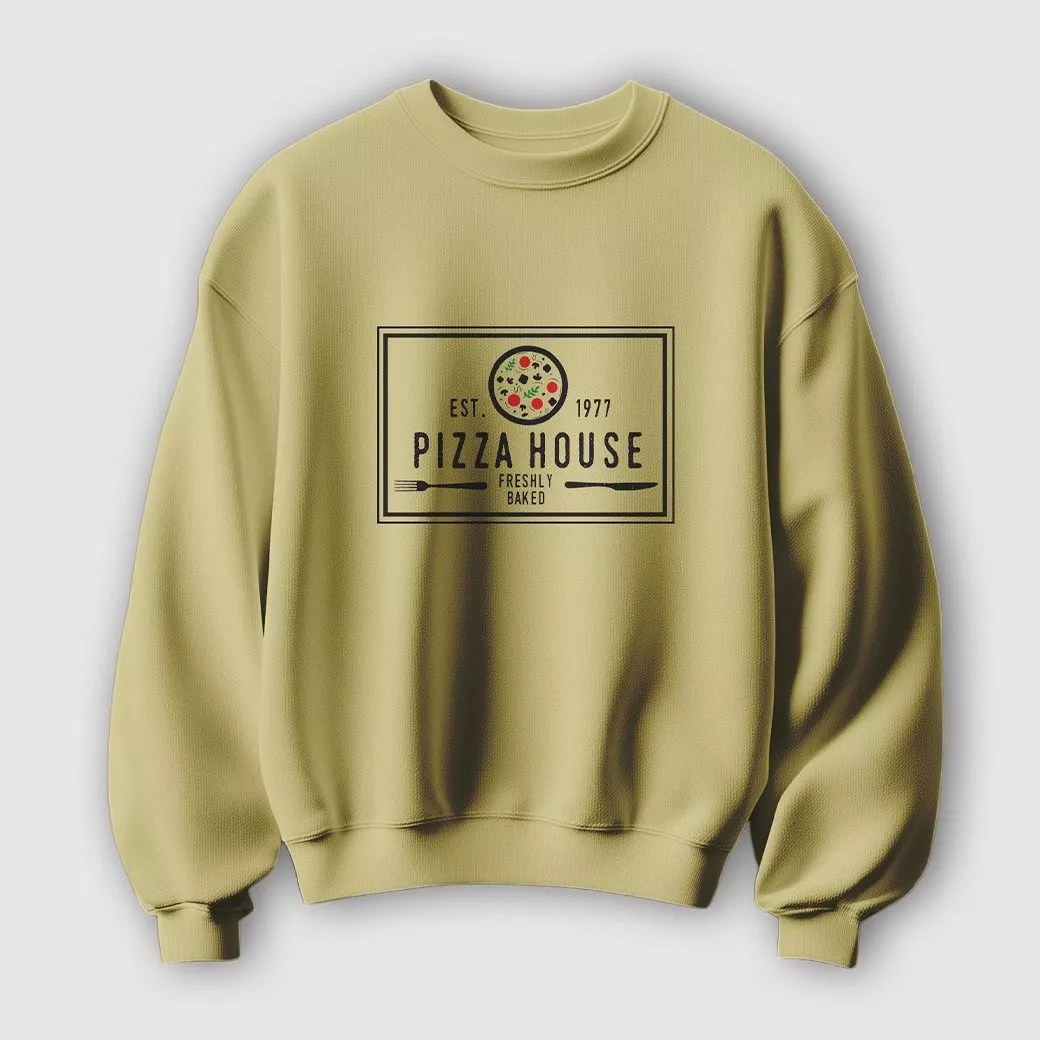 Printed crew neck sweartshirt sample