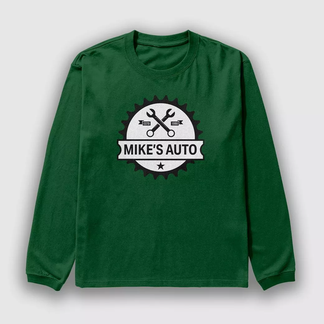 printed long-sleeve tee sample