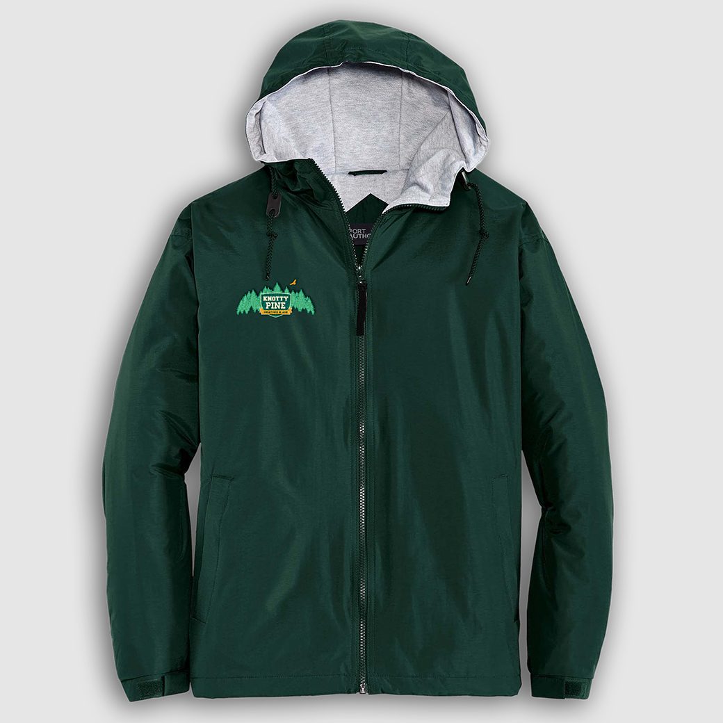 Embroidered hooded jacket example