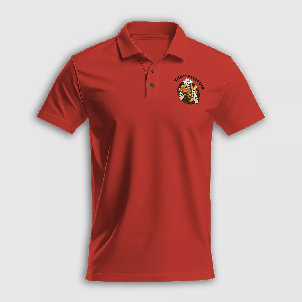 Embroidered polo sample