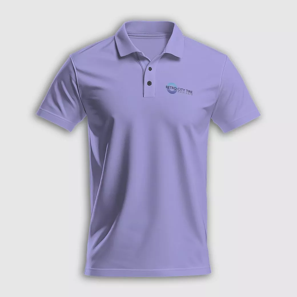 Embroidered polo sample