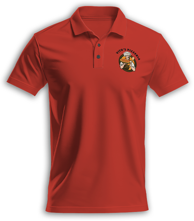 Embroidered polo shirt example